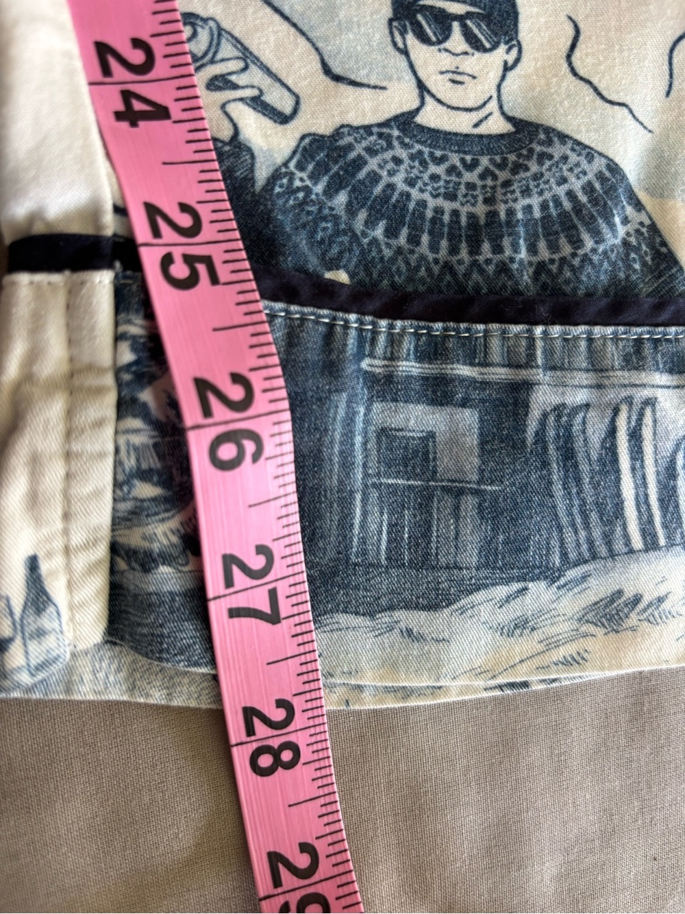 Katie Kime Apres Ski Toile Pajama Set Blue White Short Sleeve Pants Small - Picture 14 of 16